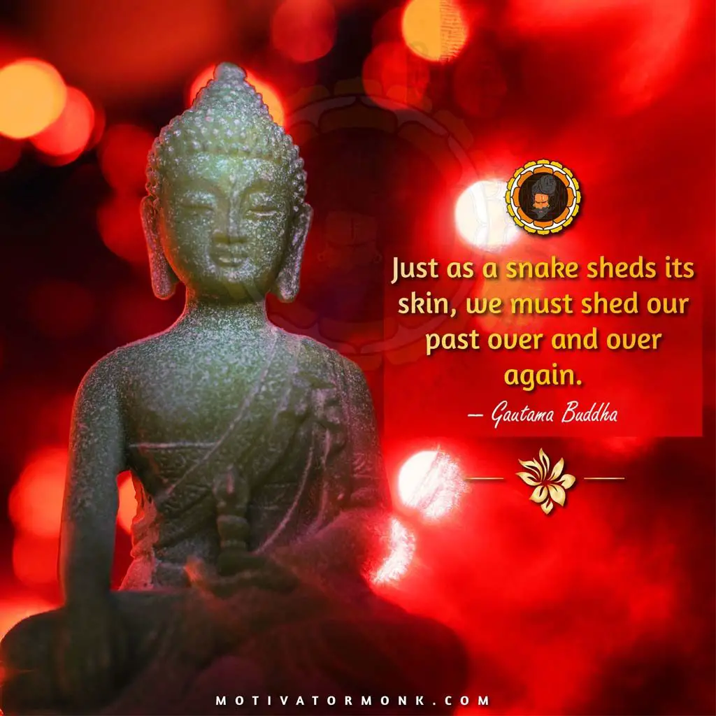 Buddha quotes on changing yourselfJust as a snake sheds its skin, we must shed our past over and over again.