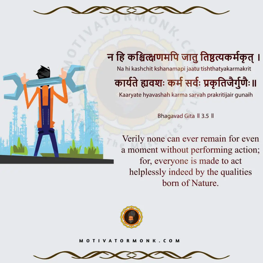 Bhagavad Gita quotes in English (Chapter-3, Sloka-5)