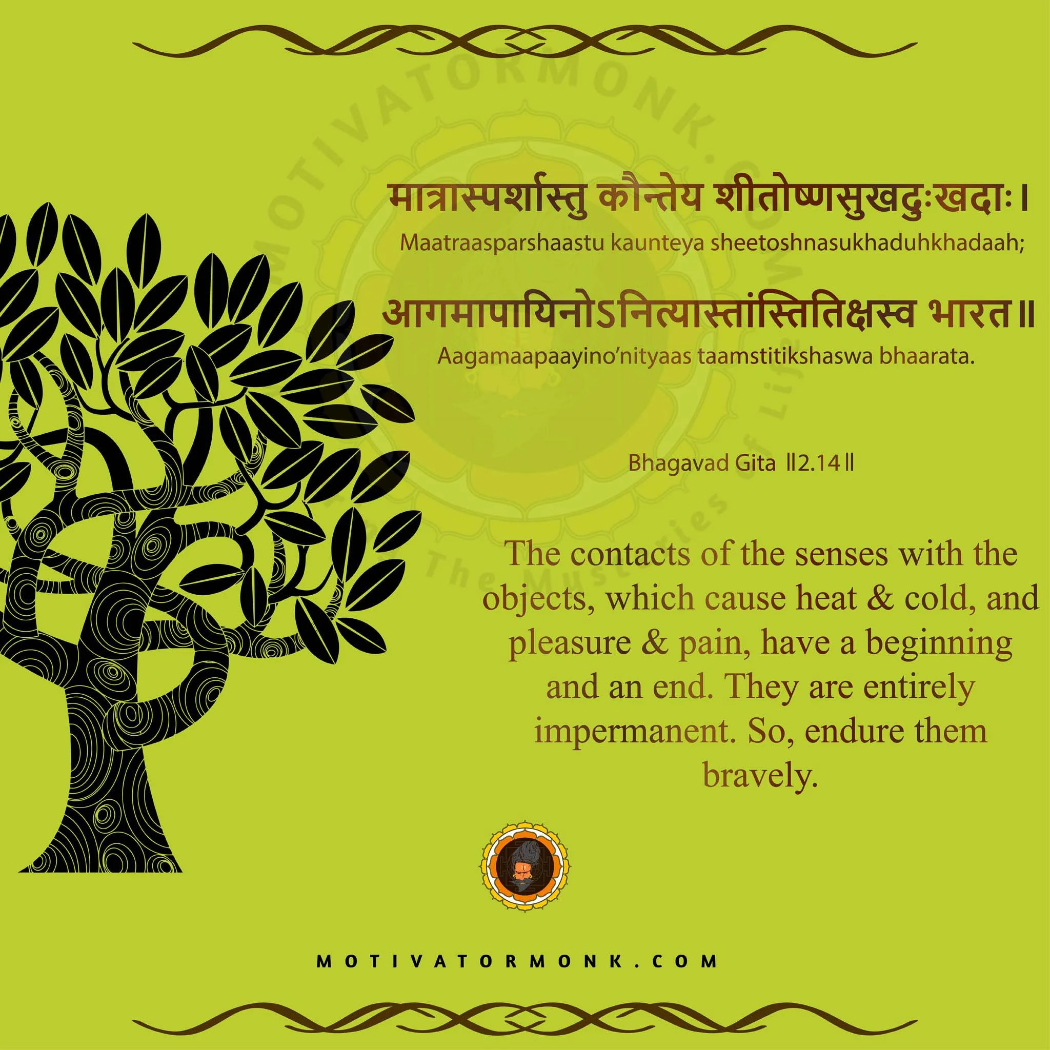 Bhagavad Gita quotes in English (Chapter-2, Sloka-14)